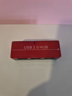 USB 2.0 Hub Red Compact