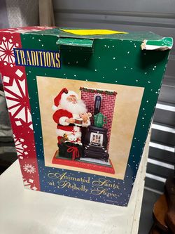 Traditions Animated Santa at Potbelly Stove
