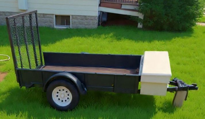 Utility Trailer With Locking Utility Box 