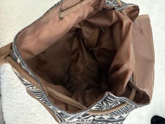 Aztec Print Canvas Backpack