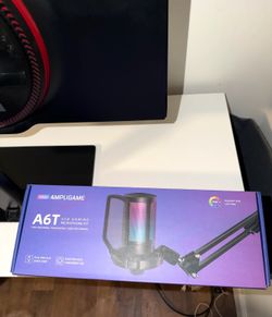 FIFINE - Gaming Microphone and Stand Bundle - USB Cardioid Condenser with RGB - Black $40