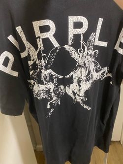 Purple graphic shirt (faded fabric design)