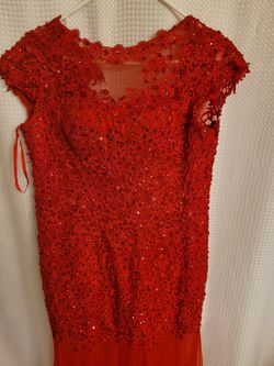 Wedding or Prom Dress - New - 60" Long - Red!