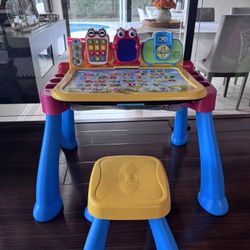 ⭐ VTech Touch & Learn Activity Desk Deluxe with stool – Interactive Toddler Learning Table