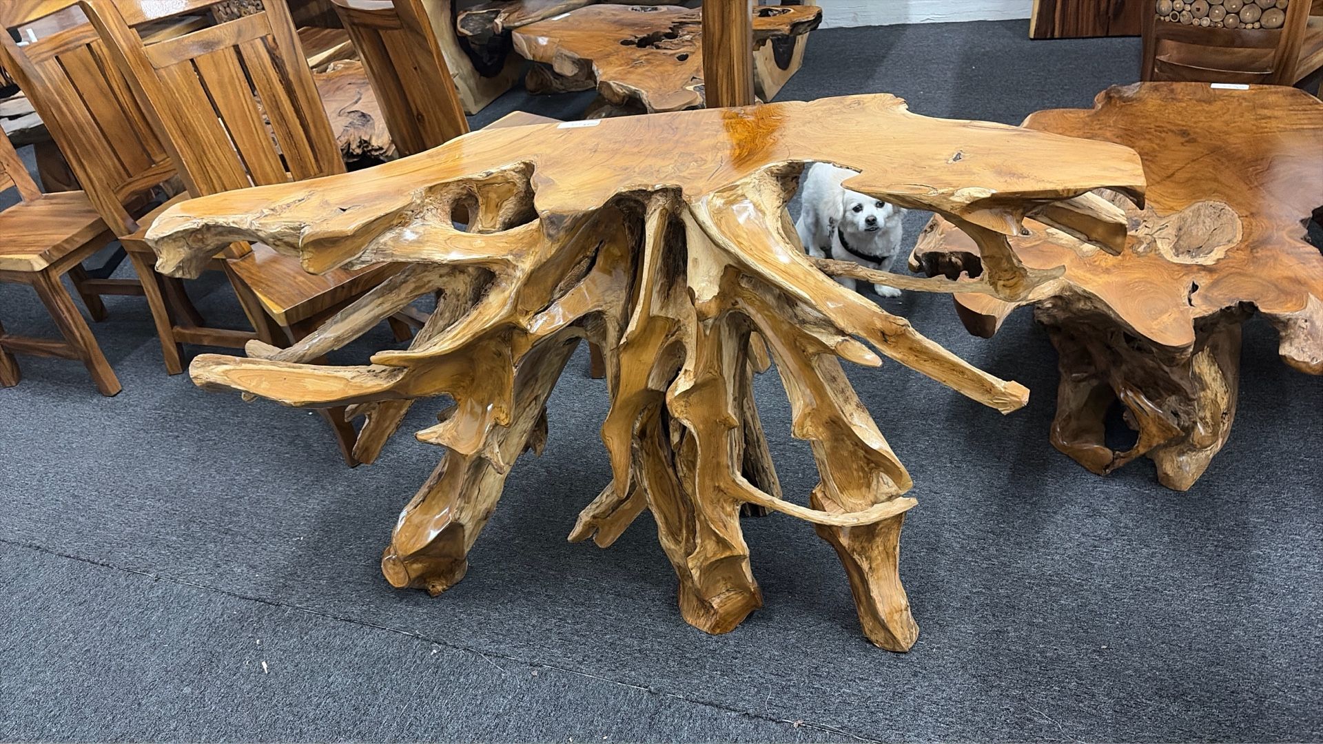 🌿 Teak Root Console Table 
