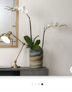 Wallace Table Lamp Brass Gold Living Room Bedside Swing Arm Mid Century Modern