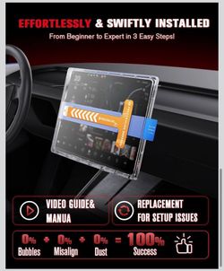 Tesla Model Y 2025 2026 Juniper& 2024-2026 Model 3 Highland Matte Screen Protector - [No More Glare& Fingerprint] - 9H+ Tempered Glass -