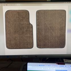 REDUCED - 2002 Jeep Front/Rear Rug Floor Mats Tan