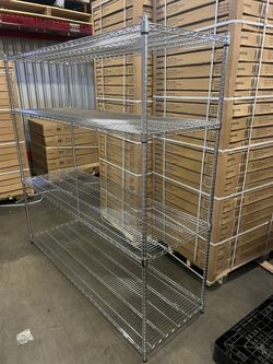 New commercial grade chrome metal wire shelves racks carts 