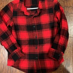 GAP-Buffalo Plaid Flannel Shirt- 5T  Boys 
