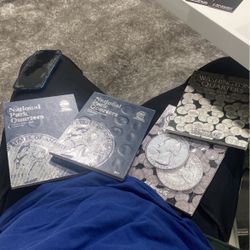 All These Books Of Quarter . Washington Quarters And  National Park Quarters .