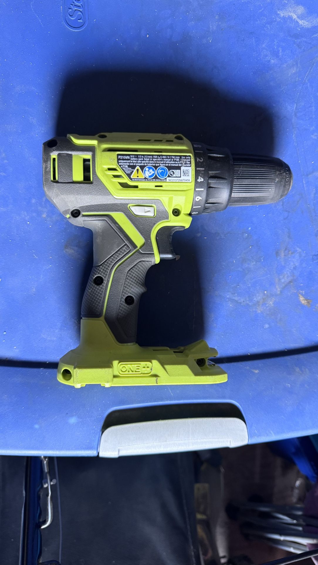 Ryobi One+ Brushless Drill 1/2” Chuck