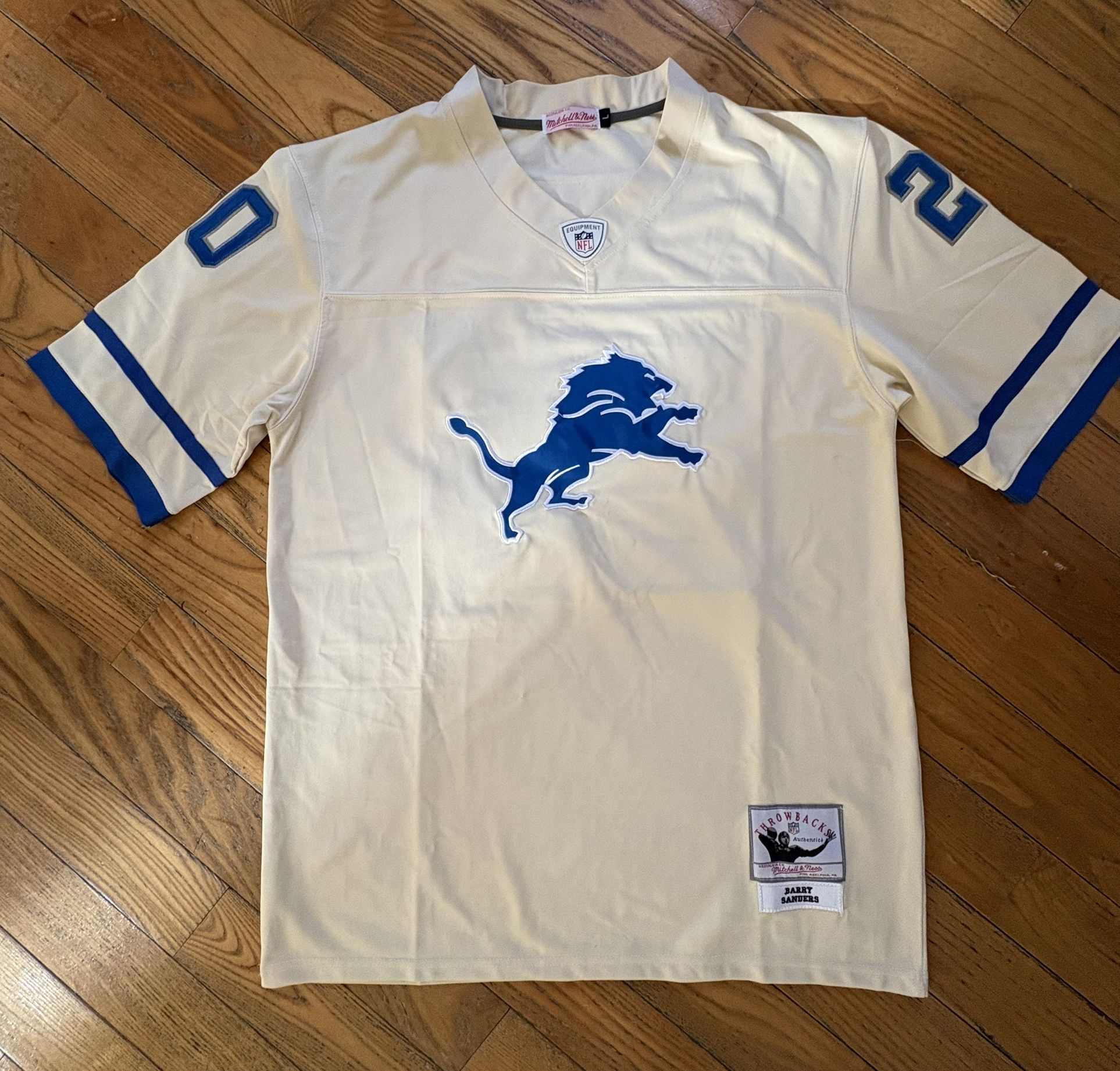Mitchell Ness Detroit Lions Barry Sanders Throwback Jersey Size L