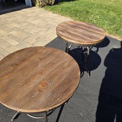 A Set Of Industrial End Tables