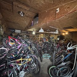 Garage filled up with bikes