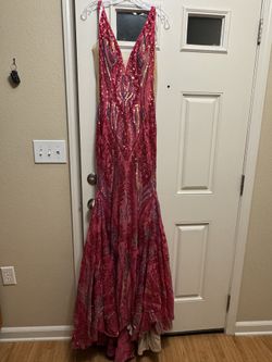 Gorgeous Fushia And Multi Color Prom Or Formal Dress