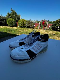 Adidas White and Black Athletic Sneakers with Clear Bubble Sole Size 13.5