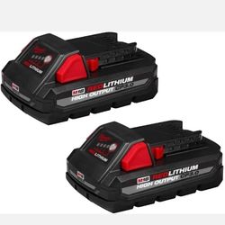 Milwaukee 48-11-1837 M18 18V High Output CP 3.0Ah Battery 2 Pack,New, FIRM