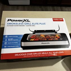 Power XL Smokeless Grill Elite Plus Brand New w/ Box