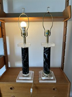Vintage Lucite Table Lamps
