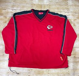 Vintage Kansas City Chiefs Size 4X Red Pullover Sweatshirt Pocket Waist Adjuster