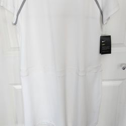 3 Nike DRI FIT DRESSES. SIZE XL. Colors are White, Teal Blue And Black