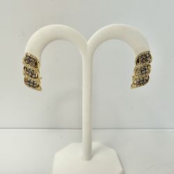 14k Brown With Diamond Earrings 