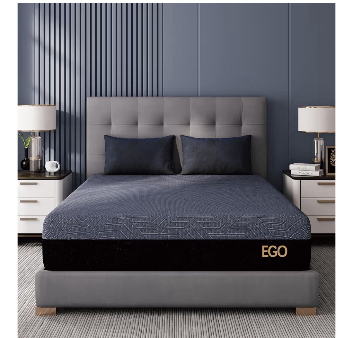 EGOHOME 10 Inch King Memory Foam Mattress for Back Pain, Cooling Copper Gel Bed in a Box, Foam Made in USA, CertiPUR-US Certified, Therapeutic Medium