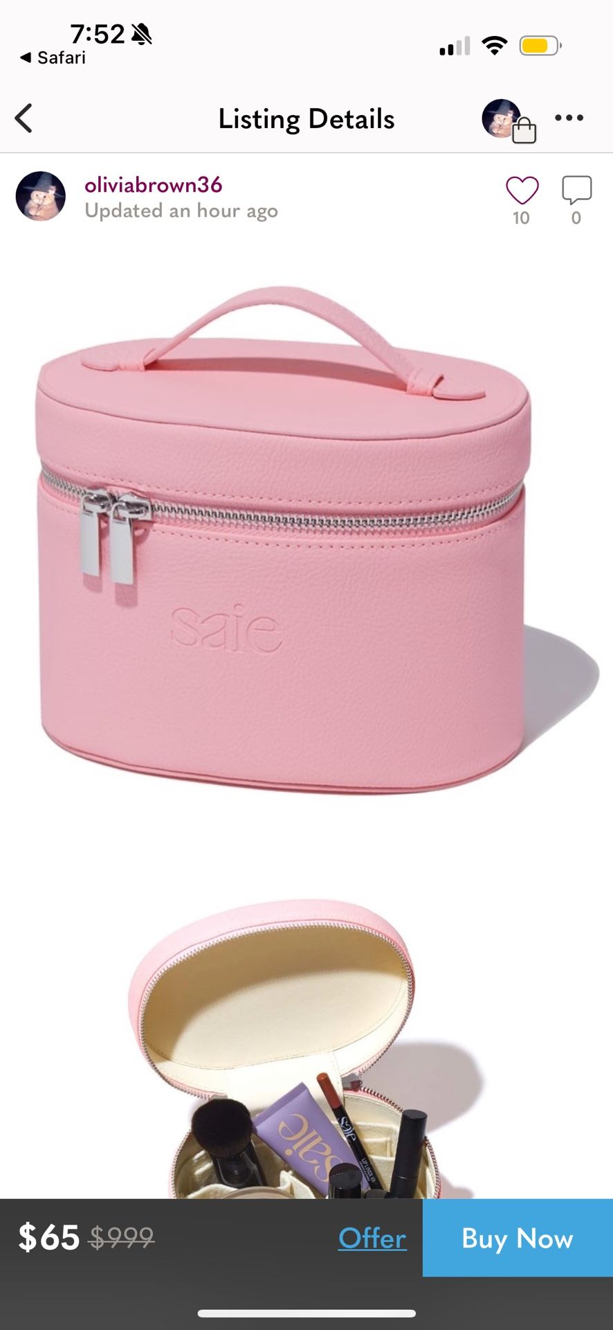 Saie Baby Pink Mini Vanity Bag 🎀