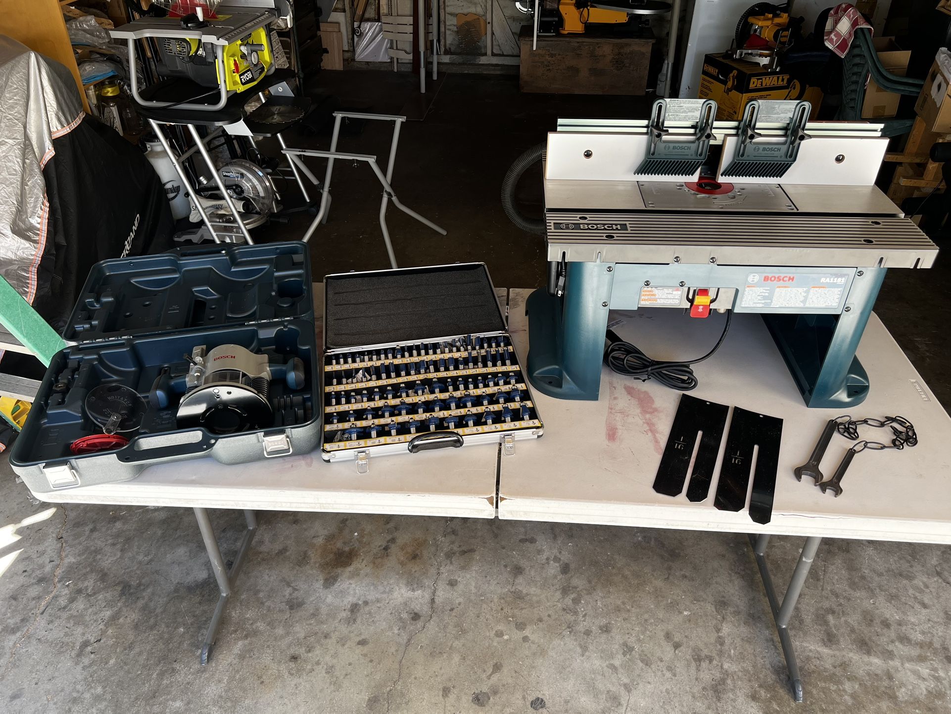 Bosch Combo Router, Router Table and Bit Set