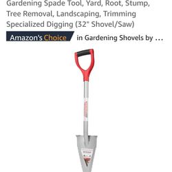 32" Mini Garden Shovel Saw The Original & Best Award Winning Combo Gardening Spade Tool, Yard, Root