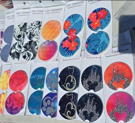 Car Coasters Sandstone
