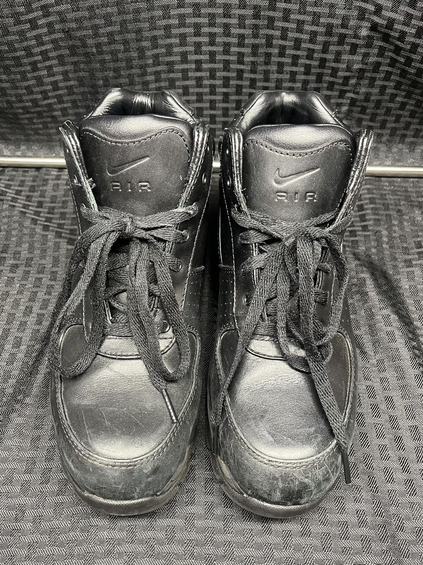 Nike Air Max Goadome Triple Black Leather Boots - 9