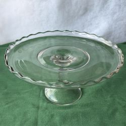 Vintage Glass Cake Dessert Stand for Home or Bakery 