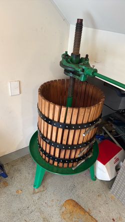 Grape press wine making