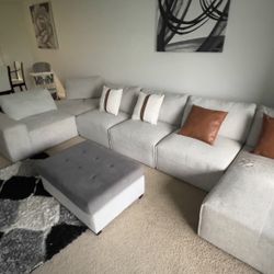 7 Piece Living Room Set With Ottoman 