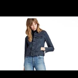 Levi’s Distressed Black Jean Denim Jacket 
