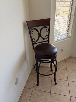 Swivel Bar Stool with Metal Frame