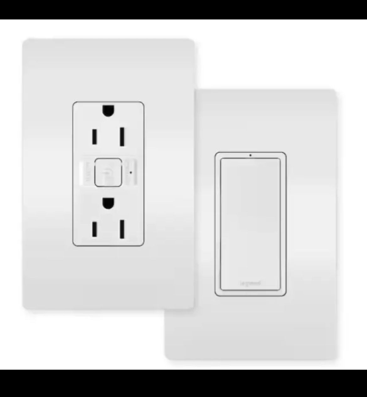 Legrand radiant with Netatmo Easy Switched Duplex Outlet Kit, White