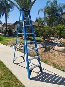 Fiberglass ladder Werner 8ft like new 100 FIRM see pictures for details specs