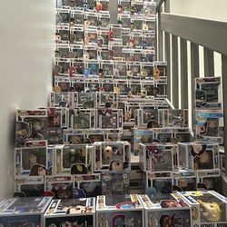 90 Funko Pop Marvel Characters. Boxes Never Opened.  