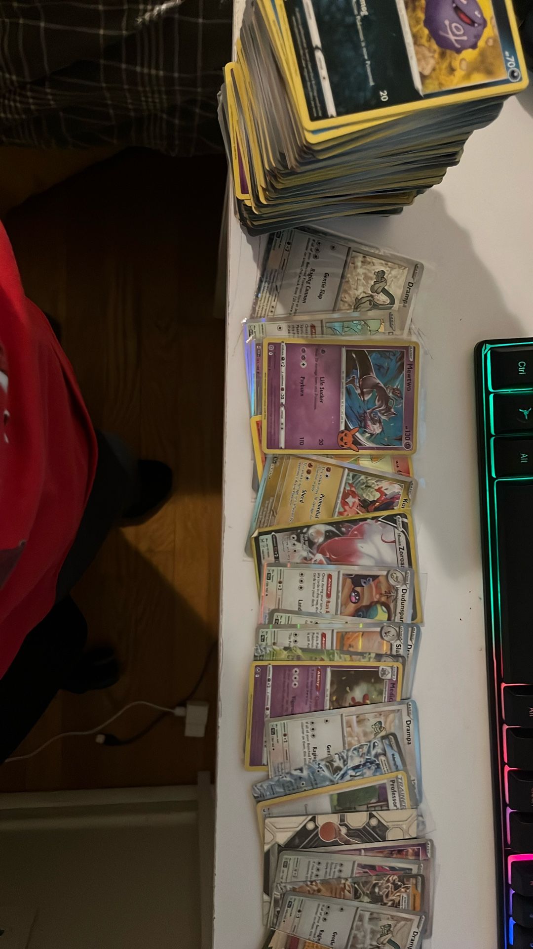 Hundreds Of Pokémon Cards With 2 Basketball Cards And Binder