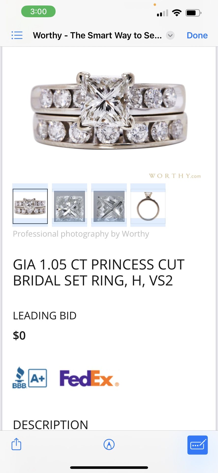 Princess Cut 1ct Diamond Ring