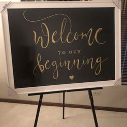 Wedding Hand Painted Welcome Sign
