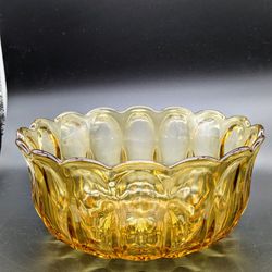 Vintage 70s Anchor Hocking Fairfield Large Amber  Bowl 8”