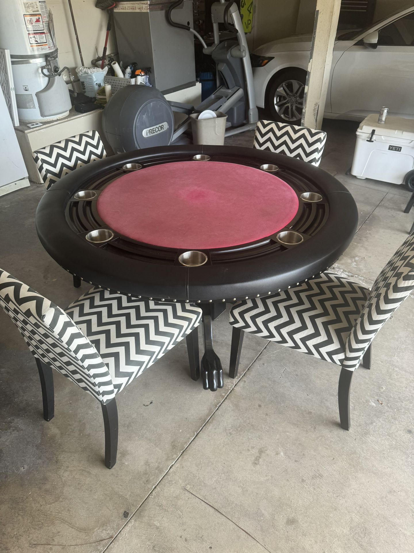 Poker Table With Chairs & Poker chips
