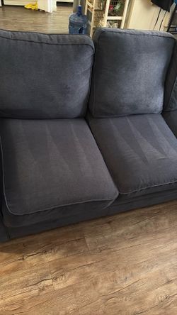 Blue couch bed