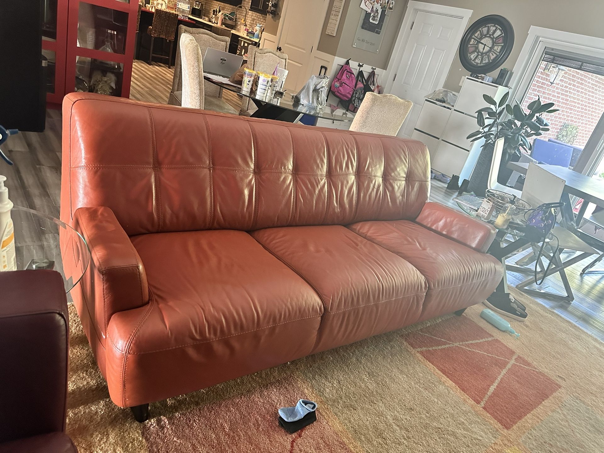 Top Grain Leather Sofa 