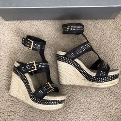 Alexander McQueen Studded Espadrilles Sandals Size 38