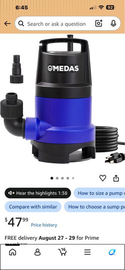 OMEDAS Submersible Water Pump